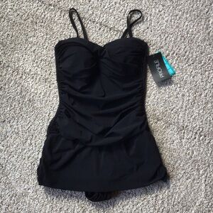 BLACK ONE PIECE SWIMSUIT - SIZE 10 NWT